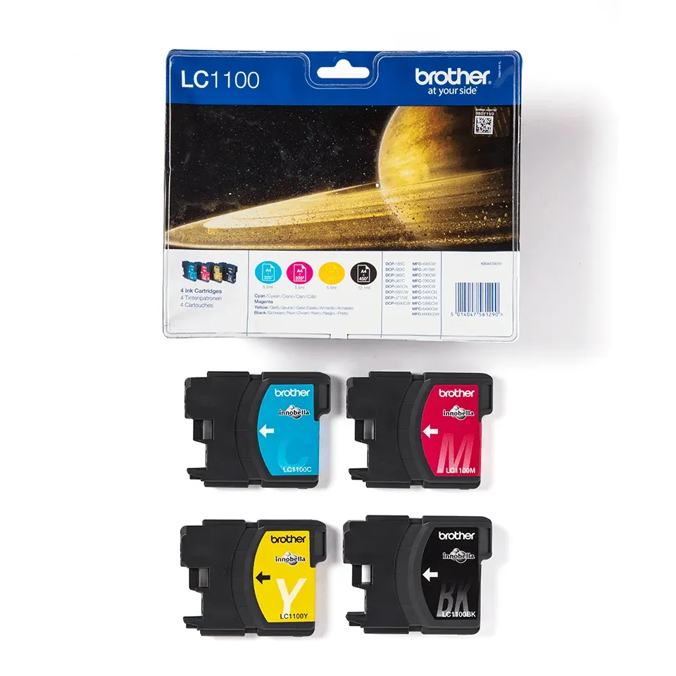 Brother LC-1100 sada inkoustů - black, magenta, yellow, cyan