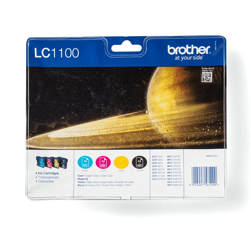 Brother LC-1100 sada inkoustů - black, magenta, yellow, cyan