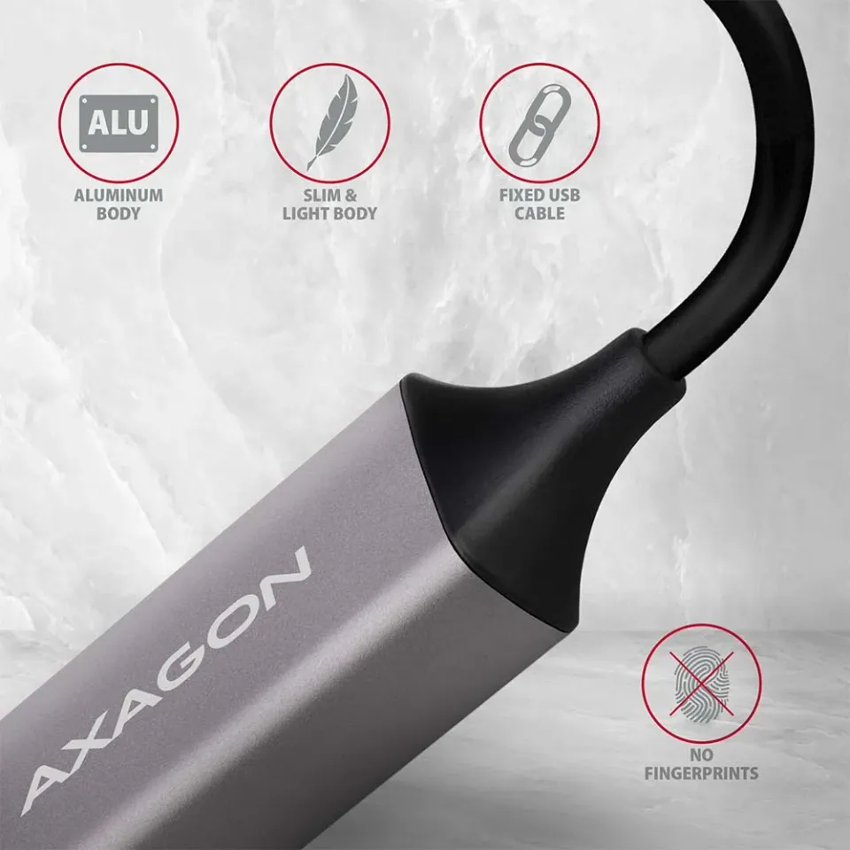 AXAGON ADE-TRC, USB-C 3.2 Gen 1 - Gigabit Ethernet síťová karta, auto instal, ti