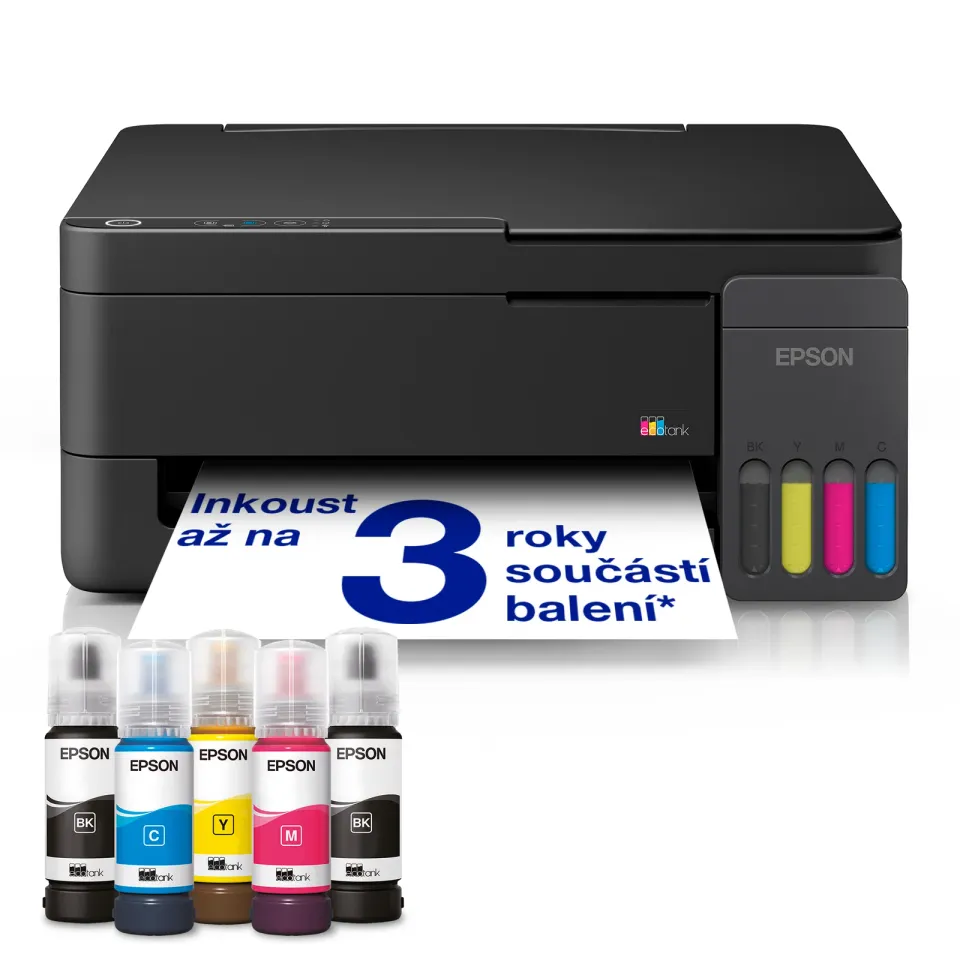 Epson EcoTank L3310 – compact A4 ink tank multifunction 3-in-1, USB connection, borderless photo printing