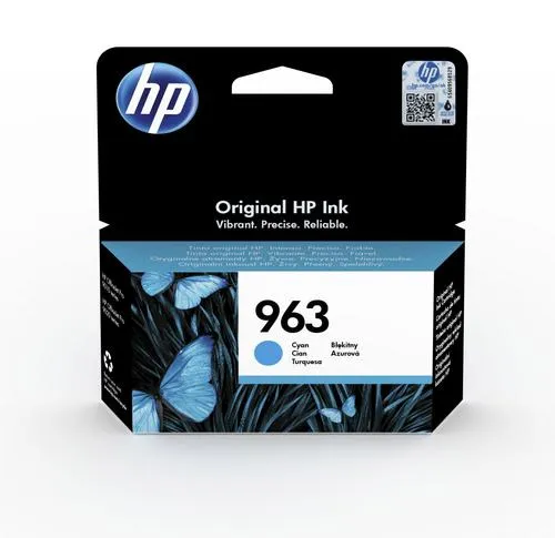 HP 3JA23AE originální náplň azurová č.963 (cyan, cca 700 stran) (pro OfficeJet Pro 9010, 9013, 9020, 9023, 9022e)