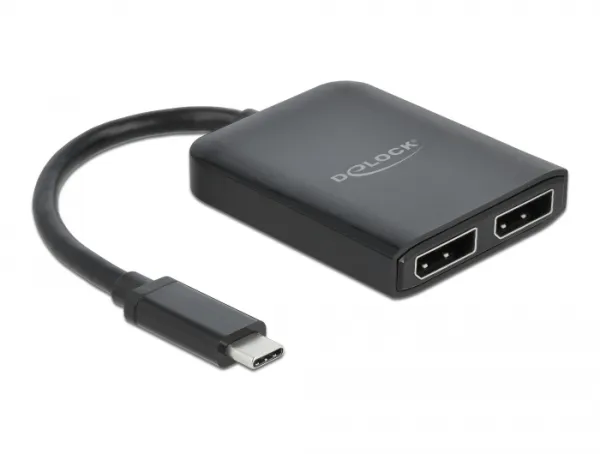 Delock USB Type-C Splitter (DP Alt Mód) na 2 x DisplayPort MST / VXP