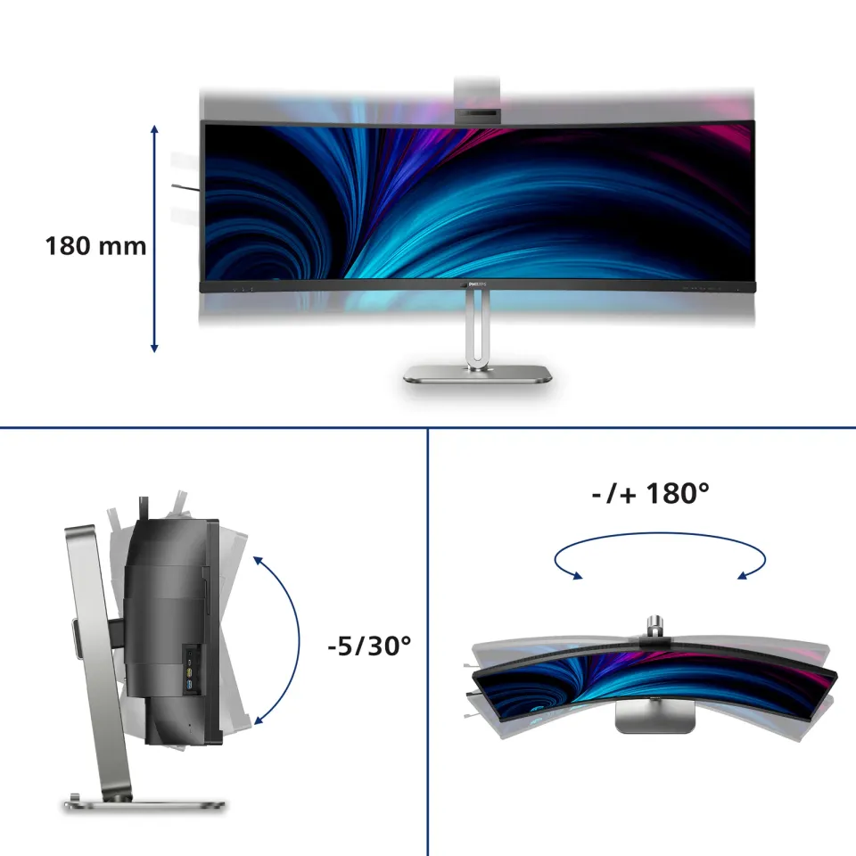Philips LCD 49B2U6903CH 48,8" zakř. VA/5120x1440@120Hz/4ms/500cd/2xHDMI/DP/6xUSB