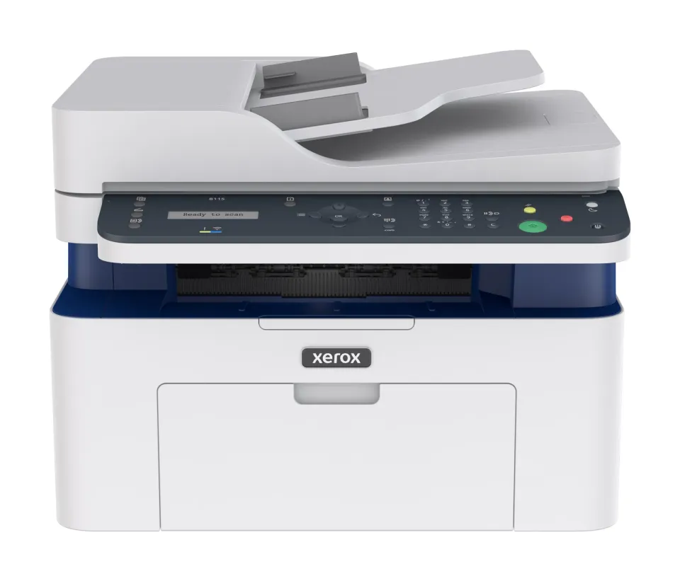 Xerox B115 – černobílá laserová multifunkce A4 4 v 1 s faxem, 20 str./min, ADF, Wi-Fi, Ethernet