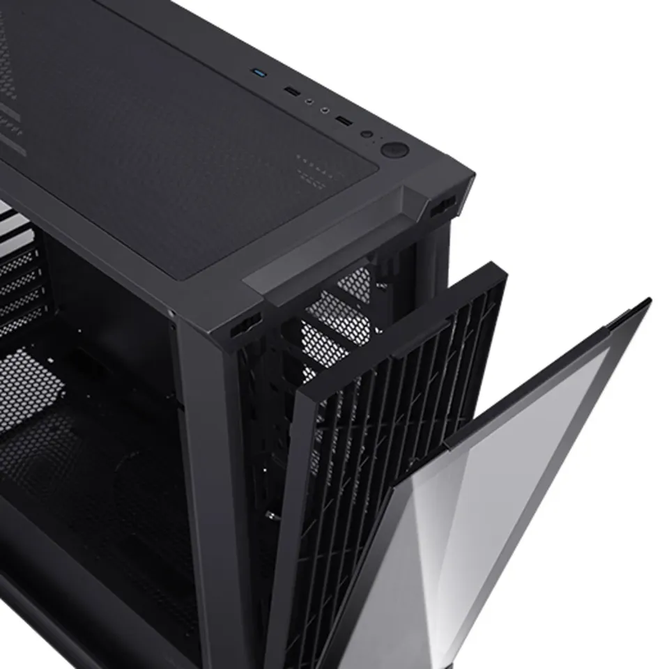 EVOLVEO Ptero Q2G, skříň ATX, 4x ARGB ventilátor, čelní+boční panel sklo, černá