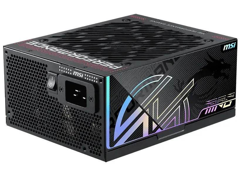 MSI zdroj MPG AI1600TS PCIE5/ 1600W/ ATX3.1/ akt. PFC/ 12 let záruka/ 135mm fan/ modulární kabeláž/ 80PLUS Titanium