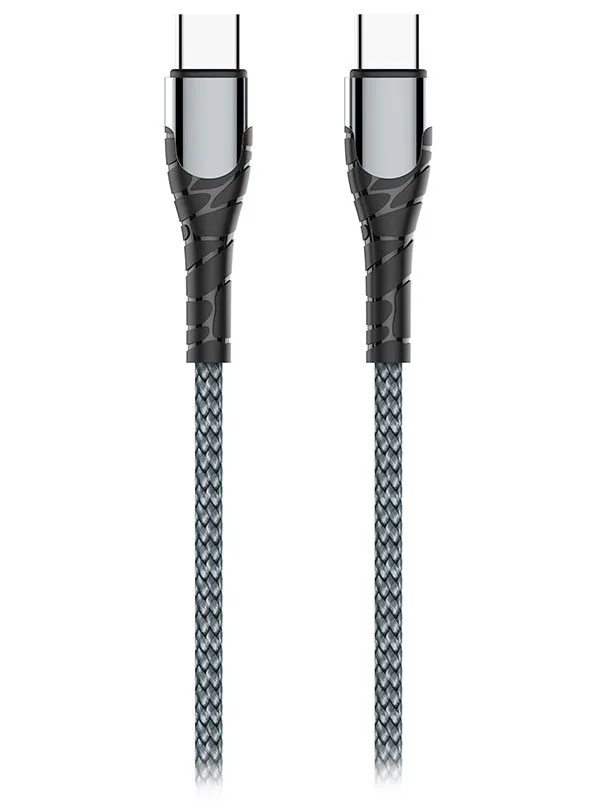 Colorway Datový Kabel USB-C/ USB-C/ 3A/ Fast Charging 65W/ 2m/ Šedivý