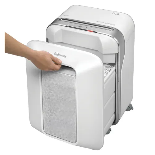 Fellowes Skartovač LX 201 bílý 12 listů/22L/NBÚ3/křížový řez