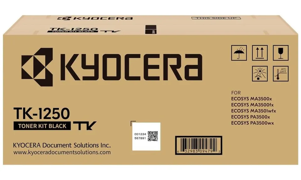 Kyocera Toner TK-1250 na 3 000 A4 (při 5% pokrytí), pro PA3500x/wx, MA3500x/fx, MA3501wfx