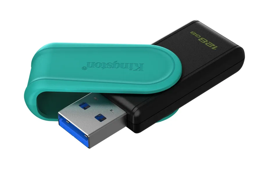KINGSTON 128GB Portable USB 3.2 Gen 1 DataTraveler Exodia S (Black/Turquoise)