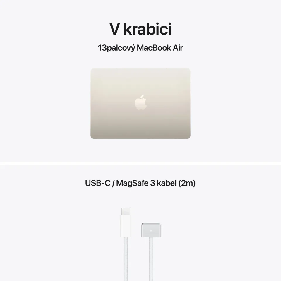 Apple MacBook Air 13"/M5/13,6"/2560x1664/16GB/1TB/M5/Tahoe/Starlight/1R