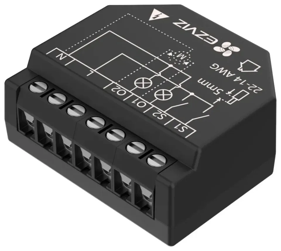 EZVIZ chytré Wi-Fi relé T36 (měření spotřeby), 2 kanál