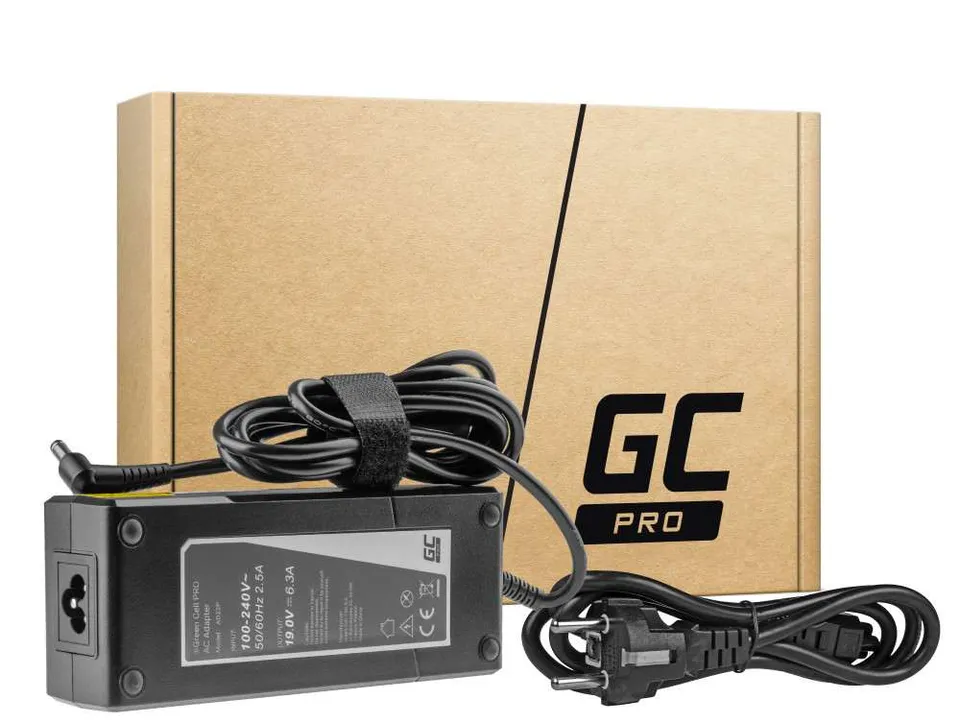 Green Cell PRO Charger / AC Adapter 19V 6.3A 120W for Asus G56 G60 K73 K73S K73S