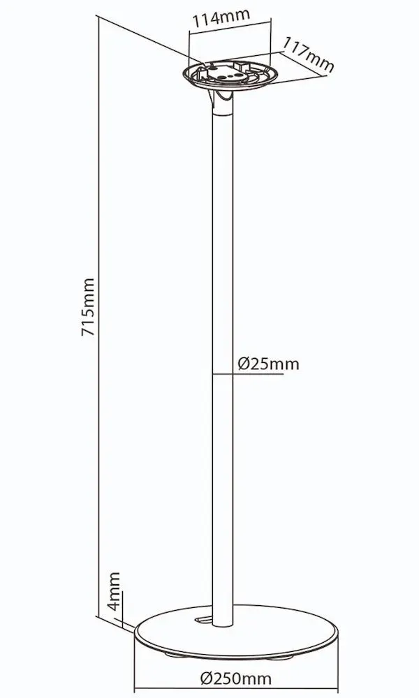 NEDIS stojan reproduktoru/ kompatibilní se Sonos Era 100/ stojan/ 3 kg/ pevný/ ABS/ kov/ bílý