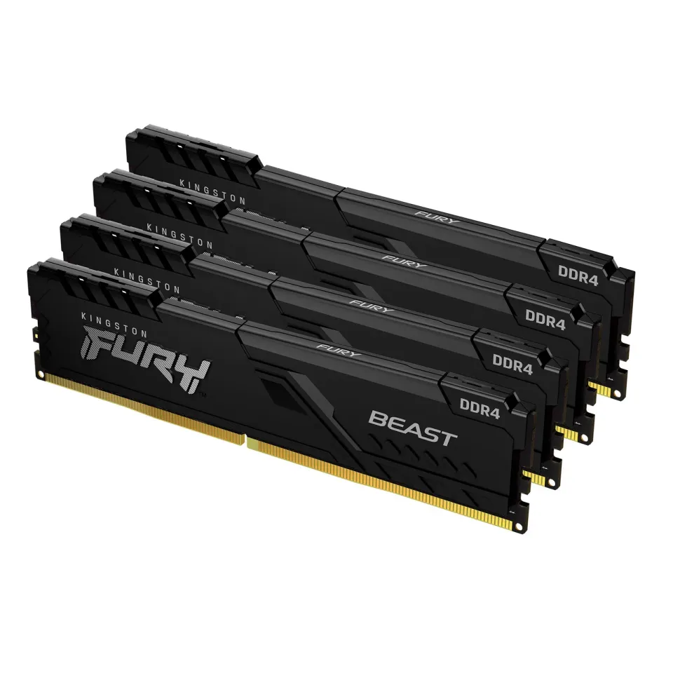 KINGSTON 32GB 3200MT/s DDR4 CL16 DIMM (Kit of 4) FURY Beast Black