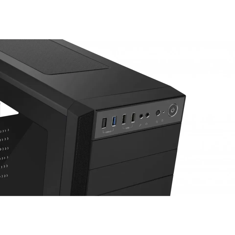 EVOLVEO T3, case ATX, 2x USB2.0 / 1x USB3.0 , 3x 120mm (modrý), černý s modrým p