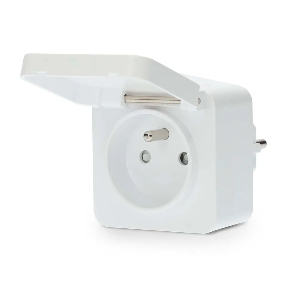 Nedis ZBPO130EWT - Zigbee 3.0 Chytrá Zásuvka | IP44 | Typ E (CEE 7/6)| 0 - 55 °C