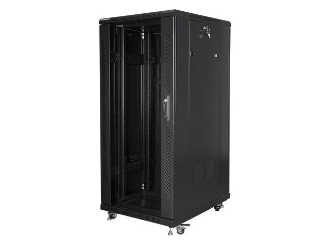LANBERG Volně stojící skříň 19" 27U/600x800 (v rozloženém stavu) černá (RAL9004)
