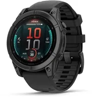 Garmin fenix® E – 47 mm, AMOLED, Slate grey steel / Černý silikonový řemínek, EU