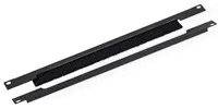 TRITON 19" průchozí panel 1U rozdělený horizontálně, kartáč, otvor 350 x 21 mm, černý