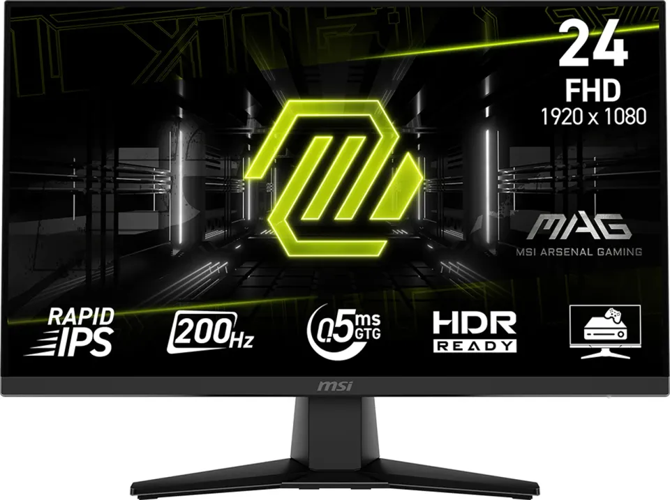 MSI MAG 242F gaming monitor 23,8" Rapid IPS/FHD/200Hz/0,5ms/HDMI/DP/černá