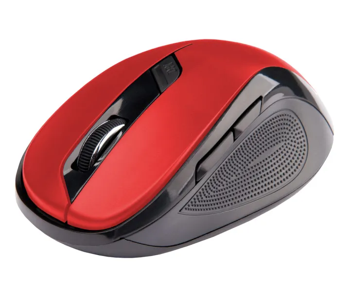 C-TECH myš WLM-02, černo-červená, bezdrátová, 1600DPI, 6 tlačítek, USB nano rece