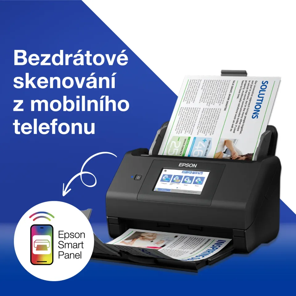 EPSON skener WorkForce ES-580WII - A4/1200x1200dpi/USB3/Wi-Fi/DADF