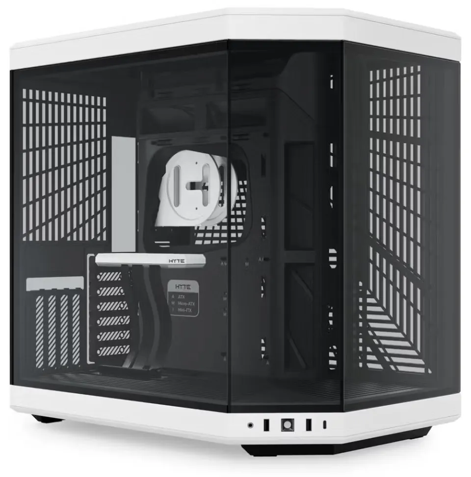 HYTE skříň Y70 Panda / levé a přední sklo / Riser PCIe 4.0 / bez zdroje / 1x USB-C / 2x USB-A
