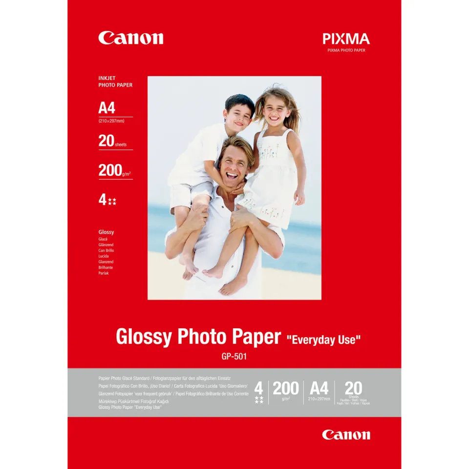 Canon GP-501 - photo glossy, Lesklý - bílá - A4 210gm (210 x 297 mm) 20 listy fotograficky papír