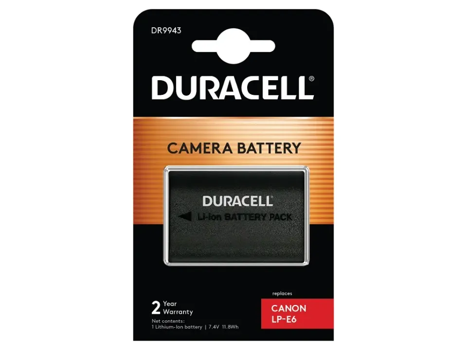 DURACELL Baterie - DR9943 pro Canon LP-E6, černá, 1400 mAh, 7.4V