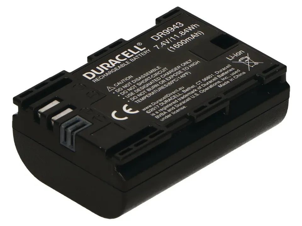 DURACELL Baterie - DR9943 pro Canon LP-E6, černá, 1400 mAh, 7.4V