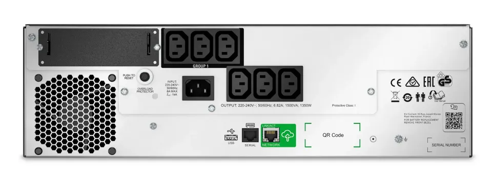 APC Smart-UPS Li-ion, Short Depth 1500VA, 230V with SmartConnect (1350W), 3U, hlobka 30.2 cm