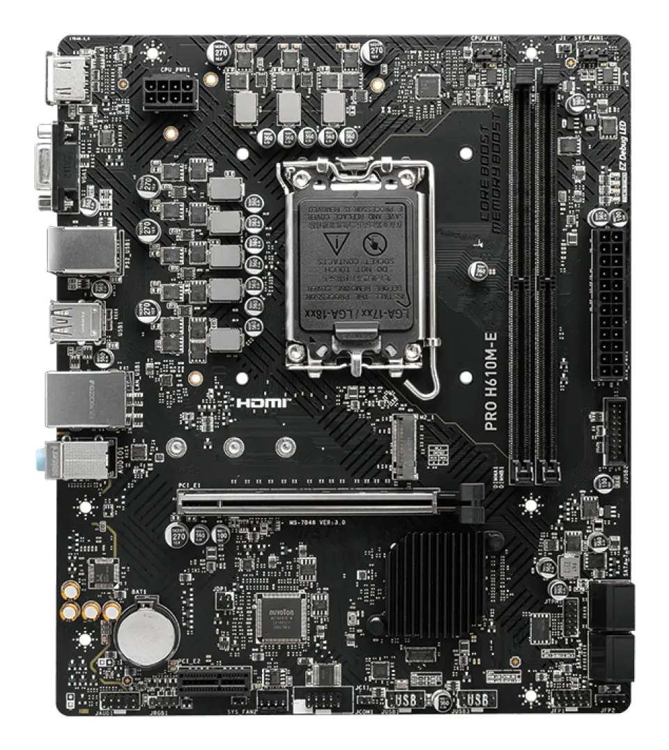 MSI PRO H610M-E, 1700, Intel H610, 2xDDR5, mATX