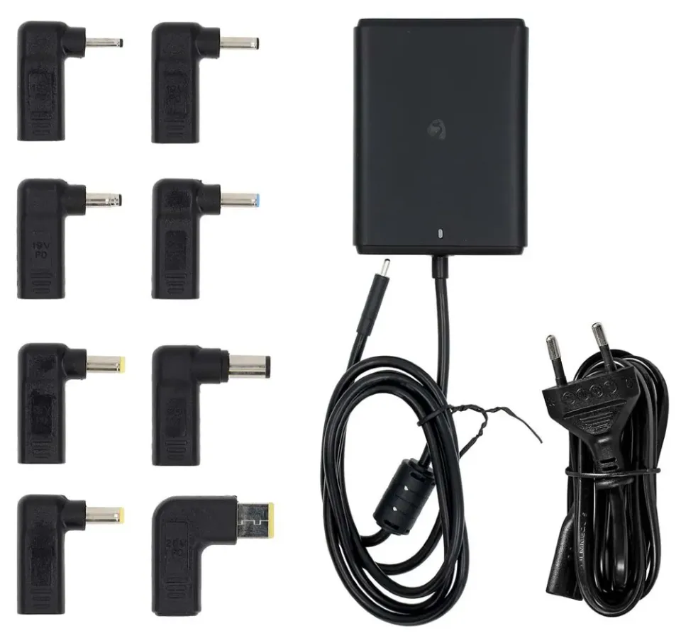 Nedis NBAU100110BK - Adaptér k notebooku| GaN | 10 W | 5 / 9 / 12 / 15 / 20 V DC