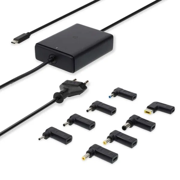 Nedis NBAU100110BK - Adaptér k notebooku| GaN | 10 W | 5 / 9 / 12 / 15 / 20 V DC
