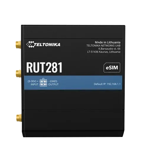 Teltonika RUT281 Průmyslový LTE Wi-Fi Router, eSIM