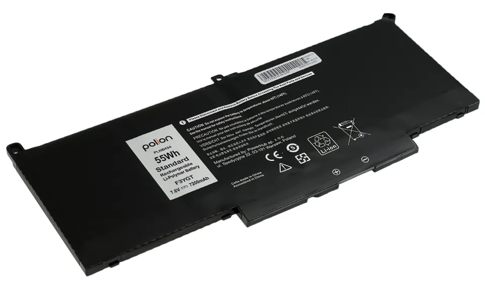 TRX Baterie Polion F3YGT pro notebooky DELL 451-BBYE Latitude 7280 7290 7380 7390 7480 7490 - 7200mAh 55Wh/ neoriginální