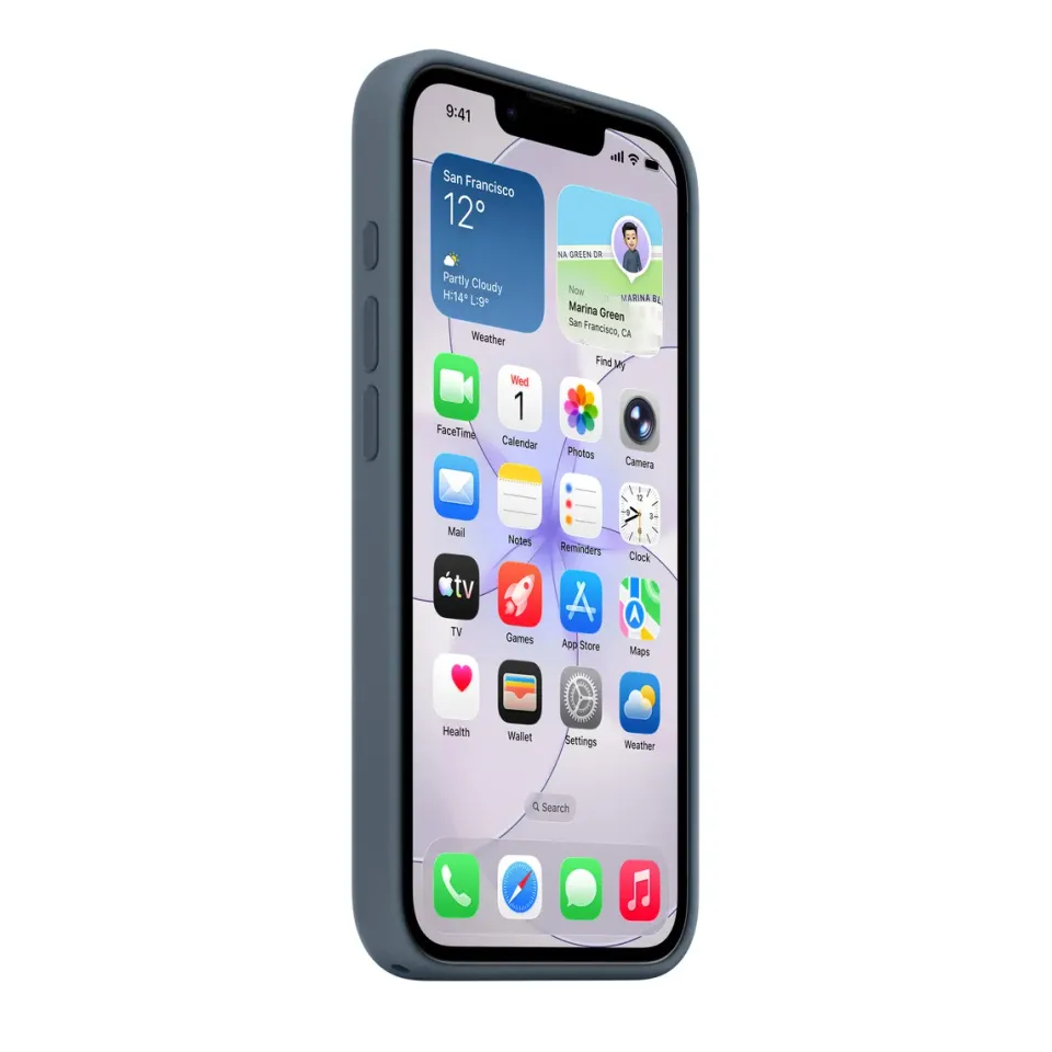 iPhone 17e Silicone Case with MS –Anchor Blue / SK