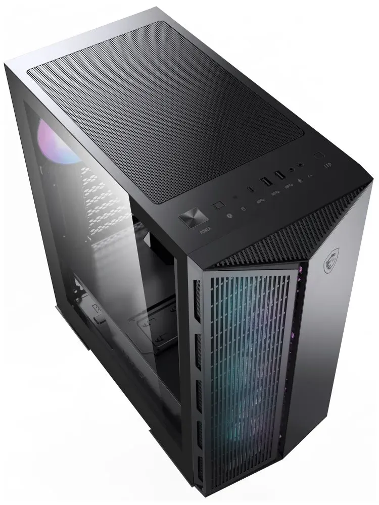 MSI skříň MPG GUNGNIR 111R/ bez zdroje/ levé temperované sklo/ 4x 120 mm ARGB fan/ 1x USB-C/ 2x USB3.2/ černá