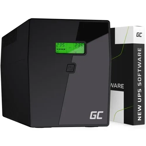 Green Cell Nepřerušitelný zdroj napájení UPS 1500VA 900W s LCD displejem | VERZE