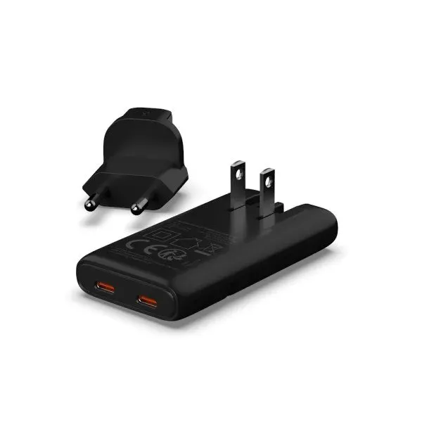 PATONA nabíječka Slim/ 2x USB-C/ 100-240V/ PD65W- GaN PD3.0/QC3.0/ černá