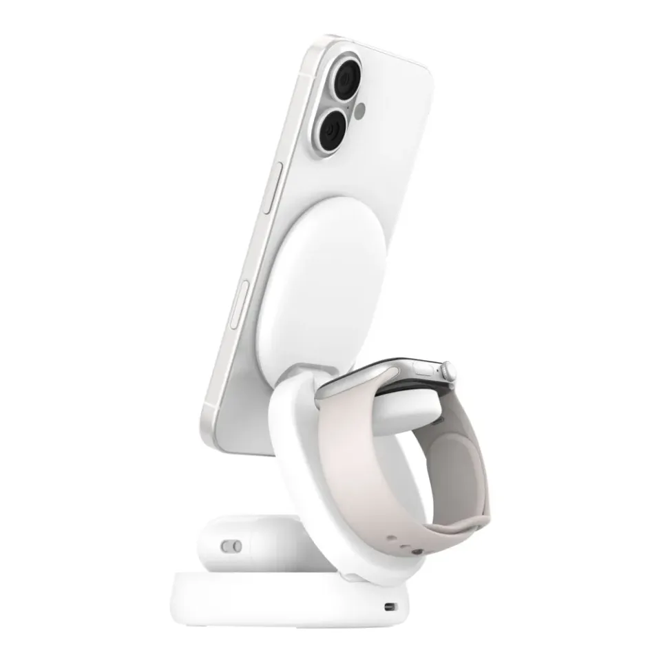 Belkin BOOST CHARGE Qi2 15W 3v1 Magnetická skládací nabíječka pro iPhone/Apple W (WIZ034kqBK)
