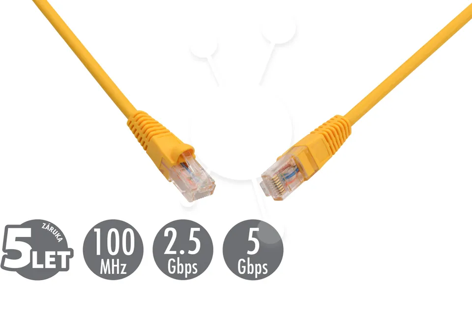 SOLARIX patch kabel CAT5E UTP PVC 2m žlutý (28341209)