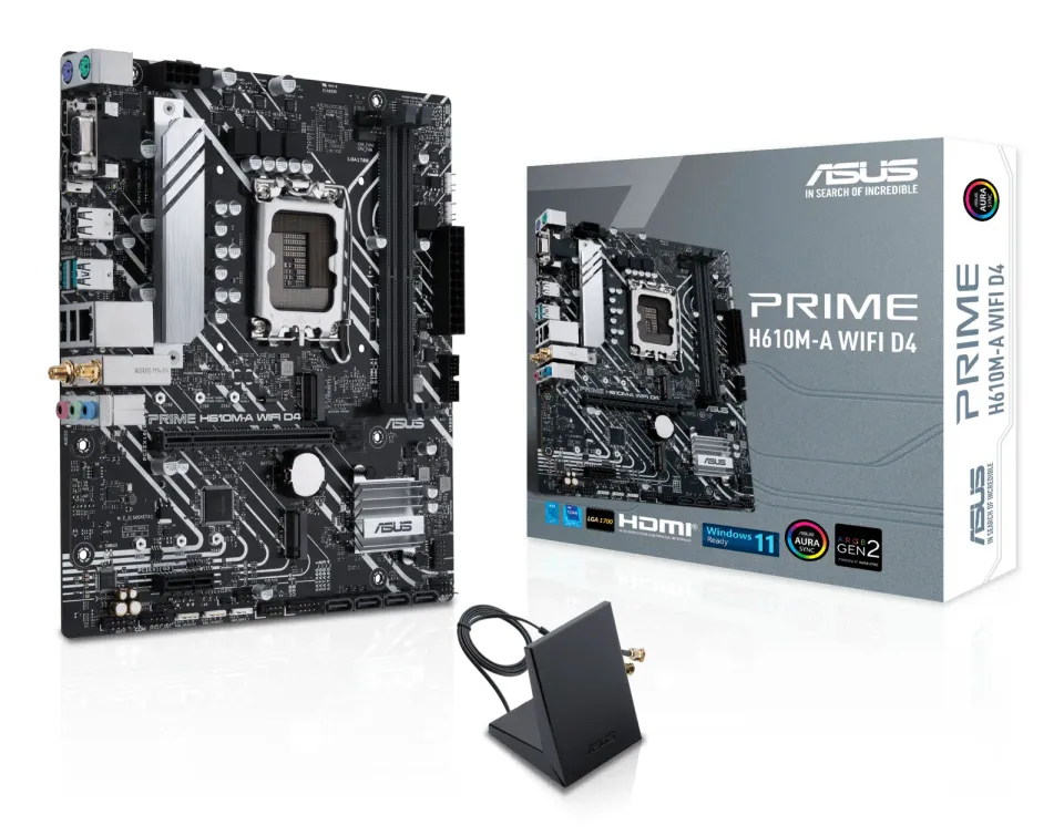 ASUS MB PRIME H610M-A WIFI D4 soc 1700 H610 DDR4 mATX M.2 HDMI D-Sub DP