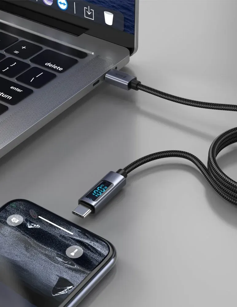 SWISSTEN LCD KABEL USB-C / USB-C 1,5 M ČERNÝ