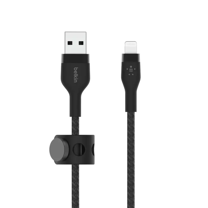 Belkin BOOST CHARGE Lightning/USB-A kabel, 2m, černý - odolný PRO Flex