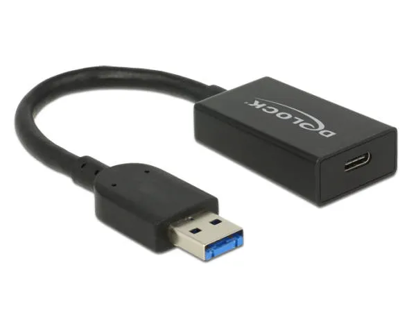 Delock Převodník USB 3.1 Gen 2 Typ-A samec > USB Type-C samice aktivní černý 15
