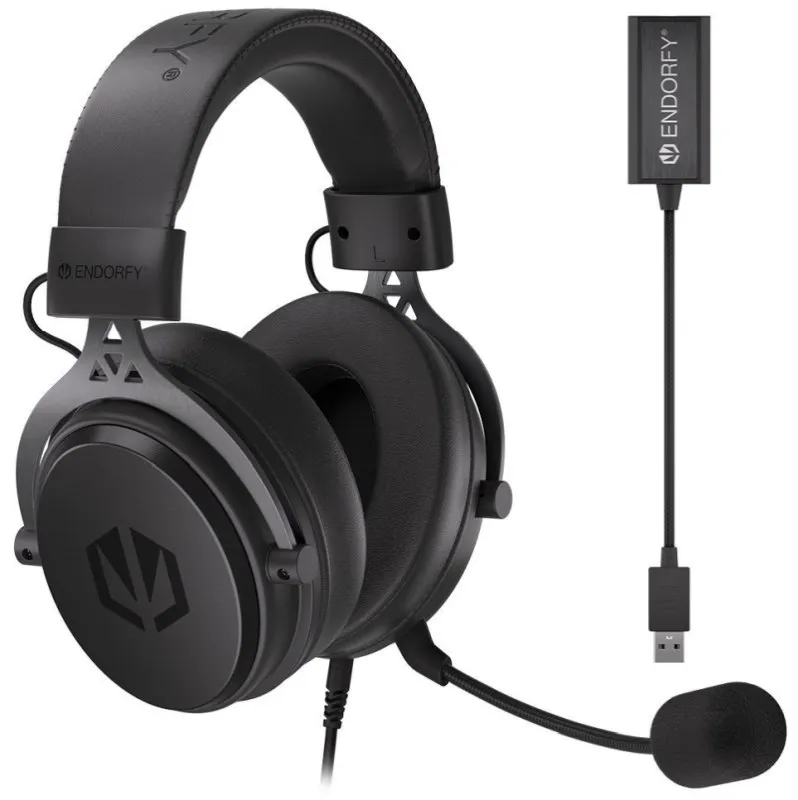 Endorfy headset VIRO Plus USB / drátový / s odnímatelným mikrofonem / USB / čern