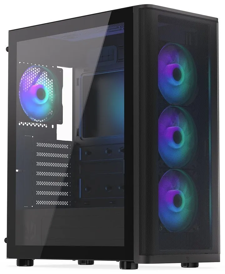 Endorfy Ventum 400 ARGB,Skříň, Middle tower, bez zdroje, 4× 120mm ARGB ventiláto