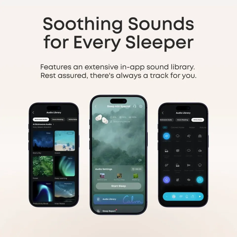 Anker Soundcore Sleep A30/ Sluchátka/ Bluetooth/ ANC/ bílá
